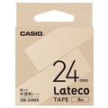カシオ Lateco専用テープ(黒文字/24mm幅) 半透明テープ XB-24MX