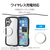 エレコム iPhone17用Grippy ハイブリッドケース フレームカラー メタルステッカー付 ブラック PM-A25AGRPFCBK-イメージ6