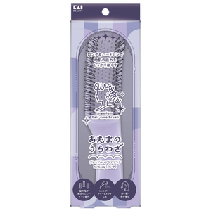 貝印 あたまのうらわざ プレミアムヘアケアブラシ for Scalp(ロング) パール KQ1607ﾍｱｹｱﾌﾞﾗｼSCALPﾛﾝｸﾞ-イメージ1