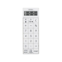dretec/電卓付バイブタイマー ホワイト CL-124WT FC459XX-2708339