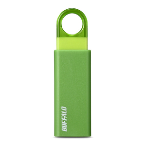 BUFFALO USB3．1(Gen1)/USB3．0対応 ノック式USBメモリー(16GB) グリーン RUF3-KS16GA-GR-イメージ1