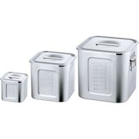 赤川器物製作所 赤川器物/AG21-0 目盛付角型キッチンポット 13.5cm FCK9540-007664013