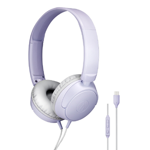 オーディオテクニカ USB Type-C用ヘッドフォン ライトバイオレット ATH-S120C LV オーディオテクニカ USB Type-C用ヘッドフォン ライトバイオレット ATH-S120C LV