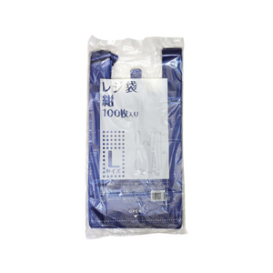 伊藤忠リーテイルリンク レジ袋 紺 L 100枚 F038242-IRLM-NL-イメージ1