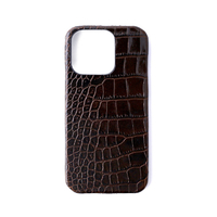 ABBI SIGNATURE iPhone 15 Pro用LIPARI イタリアンレザー MagSafe対応バックカバー ダークブラウン ABS26195I15PR