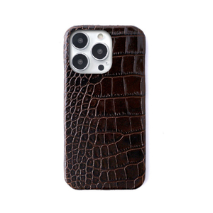 ABBI SIGNATURE iPhone 15 Pro用LIPARI イタリアンレザー MagSafe対応バックカバー ダークブラウン ABS26195I15PR-イメージ2