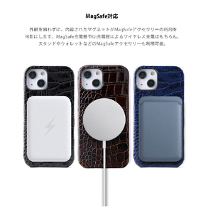 ABBI SIGNATURE iPhone 15 Pro用LIPARI イタリアンレザー MagSafe対応バックカバー ダークブラウン ABS26195I15PR-イメージ9