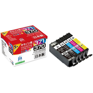 ジット キヤノン BCI-371+370／5MP 5色 リサイクルインク FCD861P-JIT-AC3703715P-イメージ1