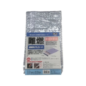 ユタカメイク シート 難燃透明糸入りシート 2.7m×2.7m クリア 2.72.7透明0.2524 FC010KP-7540302-イメージ1