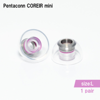 日本ディックス Pentaconn COREIR mini STAINLESS STEEL Lサイズ 1ペア Red PTM11-L