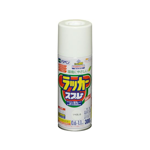 アサヒペン アスペンラッカースプレー 300ml ツヤ消し 白 FC173NS-イメージ1