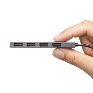 サンワサプライ USB Type-C USB2．0 4ポート スリムハブ シルバー USB-2TCH23SN-イメージ6