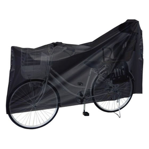 キャプテンスタッグ 自転車カバー 後子供乗せ向け ブラック FCF063N-Y-3264-イメージ1