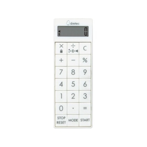 dretec/時計付電卓バイブタイマー CL-126WT FC460XX-2709890-イメージ1