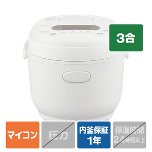 アイリスオーヤマ RC-MDA30-B ジャー炊飯器(3合炊き) ブラック