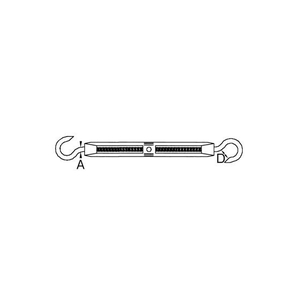 エスコ ターンバックル Hook&Hook ステンレス製 8.0mm FCY8431-EA638KG-23-イメージ2