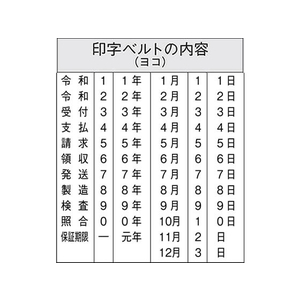 シヤチハタ 回転ゴム印 エルゴグリップ和文日付ヨコ3号 F872162-CNW-3G-イメージ2