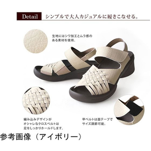 リゲッタ 編み込みベルトサンダル コーラル M(23.0～23.5) FCF605J-65-9397-78-イメージ3