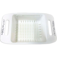 リビング 水切り伸縮バスケット ホワイト FC288NP