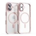 miak iPhone 16 Plus用レンズガード一体型MagSafe対応クリアケース ピンク MA27197I16PL