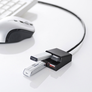 サンワサプライ USB3．2Gen1+USB2．0コンボハブ ブラック USB-3H413BKN-イメージ2