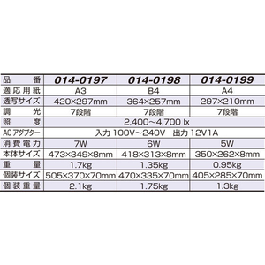 マービー LED トレース台 調光式 B4型 FC80571-014-0198-イメージ9