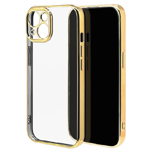 ラスタバナナ iPhone 15用極限保護TPUメタルフレームケース ゴールド 7596IP361TP-イメージ1