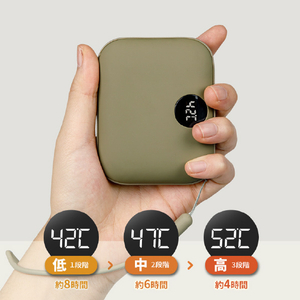 Coolean USB充電式カイロ あったかPOMI カーキ MS-CL286KH-イメージ9