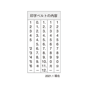 シヤチハタ 回転ゴム印 タート用 欧文日付4号 F872163-NFD-4GT-イメージ2