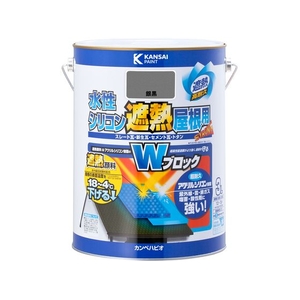 カンペハピオ 水性シリコン遮熱屋根用 銀黒 3L FCB371M-イメージ1
