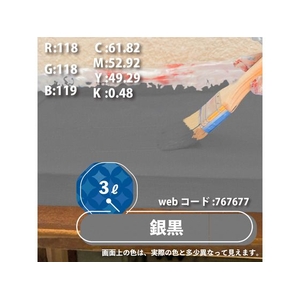 カンペハピオ 水性シリコン遮熱屋根用 銀黒 3L FCB371M-イメージ8