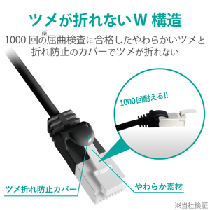エレコム Cat6A LANケーブル(10．0m) ブラック LD-GPAT/BK100-イメージ3