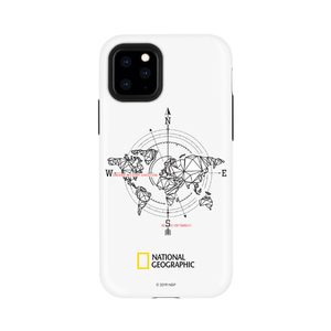 National Geographic iPhone 11 Pro Max用ケース Compass Case Double Protective ホワイト NG17198I65R-イメージ1