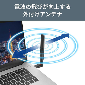 バッファロー 11ac/n/a/g/b 866Mbps USB3．0 無線LAN子機 ブラック WI-U3-866DHP-イメージ3