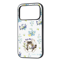 レイ・アウト iPhone 18 Pro用 / 17 Pro用 / 猫のダヤン / maru 衝撃吸収 バンパー ハイブリッドケース / ダヤン_朝露の森 RJ-IP58K4TB/DY6