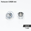 日本ディックス Pentaconn COREIR mini STAINLESS STEEL Sサイズ 1ペア Black PTM11-S