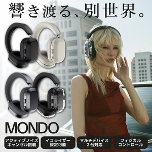 MONDO オーバーイヤーANCヘッドフォン グレージュ M1023-イメージ3
