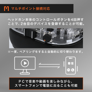 MONDO オーバーイヤーANCヘッドフォン グレージュ M1023-イメージ7