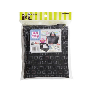 トルネ 保冷弁当袋トート型シンプルキャットブラック1個入 FCN5805-P-3305-イメージ1