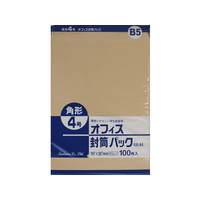 ツバメ工業 クラフト封筒 角4 85g／m2 100枚 1パック(100枚) F807582-K85-K4
