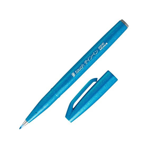 ぺんてる 筆touchサインペン スカイブルー F884973-SES15C-S-イメージ1