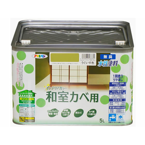 アサヒペン New水性インテリア和室カベ 5L うぐいす色 FCB763G-イメージ1