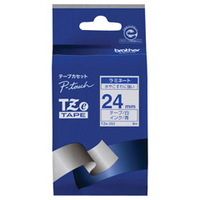 ブラザー ラミネートテープ(青文字/白/24mm幅) TZE-253