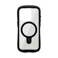 Hamee iPhone 15 Pro用強化ガラスクリアケース iFace Reflection Magnetic ブラック 41-962008