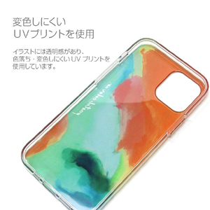 Dparks iPhone 13 Pro用ソフトクリアケース パステルカラー OrangeGreen DS21200I13P-イメージ4