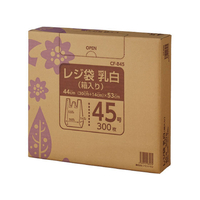 クラフトマン レジ袋 乳白 箱入 45号(530×300×140mm) 300枚 FC65878-CF-B45