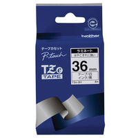 ブラザー ラミネートテープ(黒文字/白/36mm幅) ピータッチ TZE-261