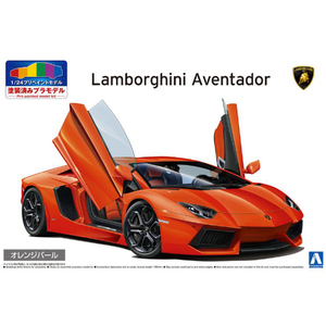 アオシマ 1/24 プリペイントモデル No．1-A '11 ランボルギーニ アヴェンタドール オレンジパール Aﾌﾟﾘﾍﾟｲﾝﾄﾓﾃﾞﾙ1AﾗﾝﾎﾞﾙｷﾞﾆOP-イメージ1