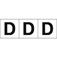 トラスコ中山 TRUSCO アルファベットステッカー 50×50 「D」 白地／黒文字 3枚 3枚粘着シール5050英字｢D｣ FC727GD-4389182