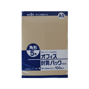 ツバメ工業 クラフト封筒 角5 85g／m2 100枚 1パック(100枚) F807584-K85-K5-イメージ1